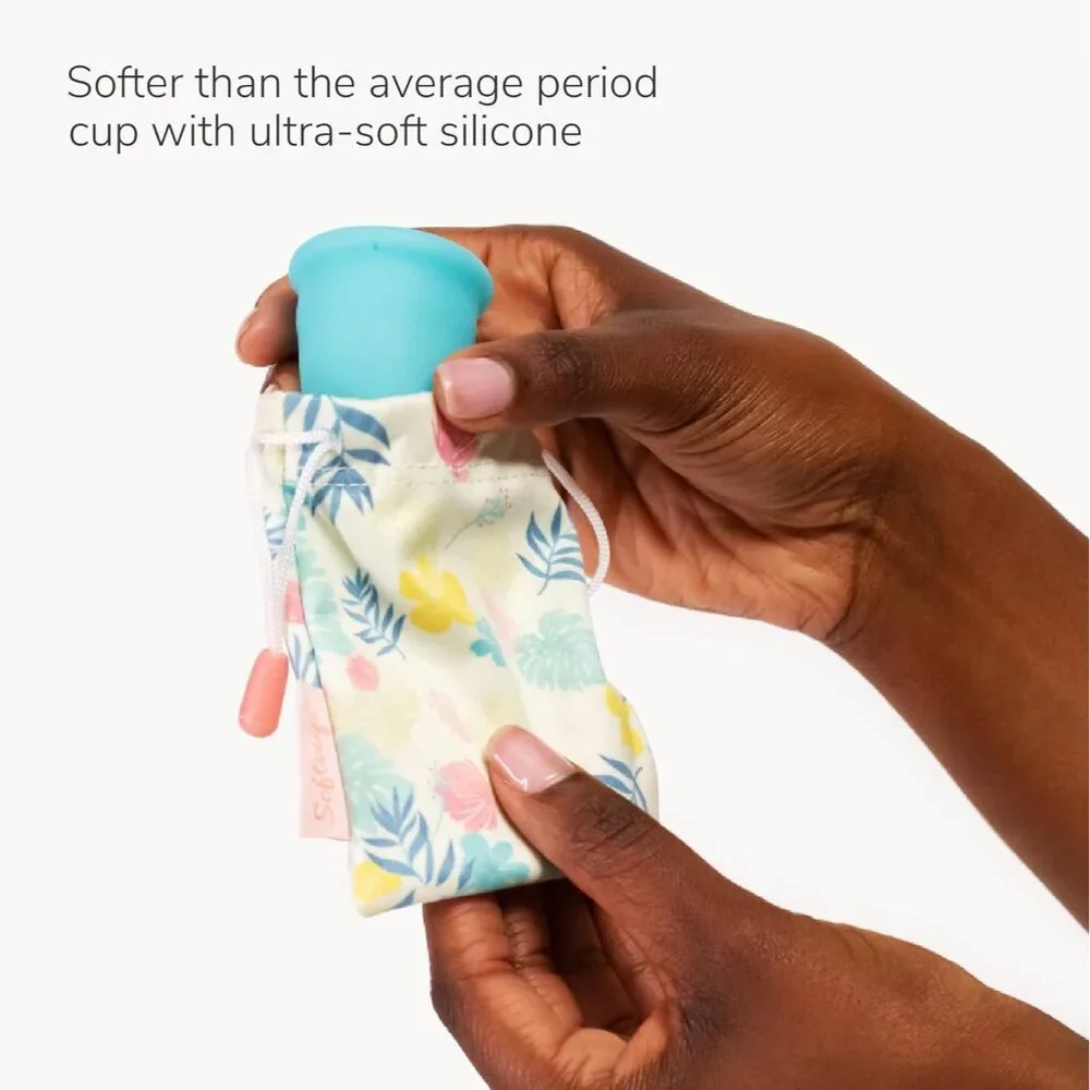 Softcup Menstrual Cup Reusable Period Cup Leak Free 12 Hour Wear Size 1